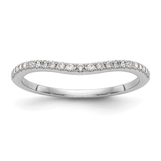 14k White Gold Contoured Wedding Band Mounting