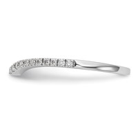 14K White Gold 0.12 Carat Lab Grown Diamond VS SI+ G+ Complete Wedding Band view 4
