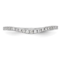14K White Gold 0.12 Carat Lab Grown Diamond VS SI+ G+ Complete Wedding Band view 5