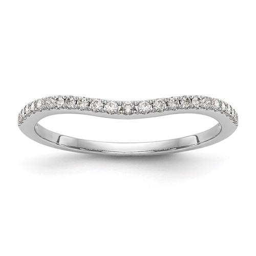 14K White Gold 0.12 Carat Lab Grown Diamond VS SI+ G+ Complete Wedding Band
