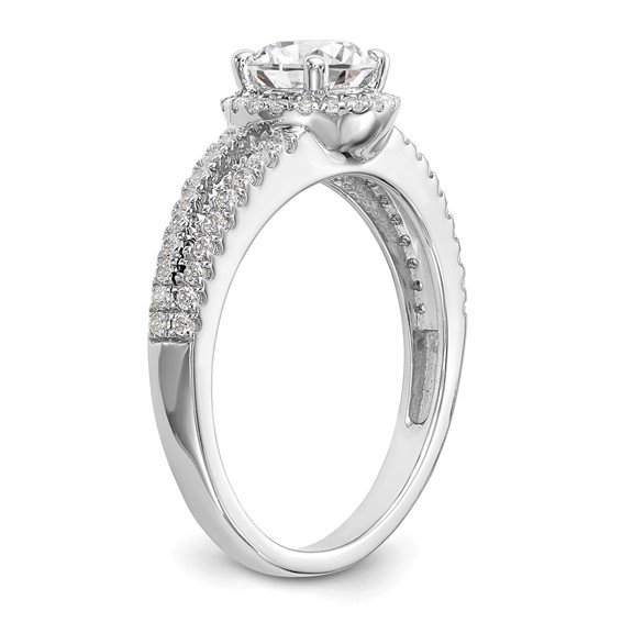 Diamond Halo Semi-Mount Engagement Rings