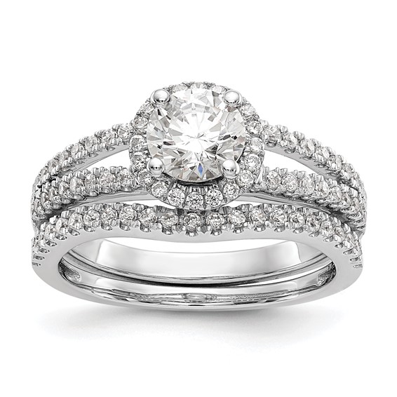 Diamond Halo Semi-Mount Engagement Rings