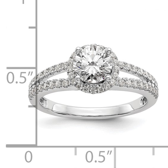 Diamond Halo Semi-Mount Engagement Rings