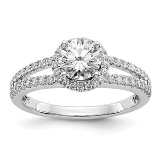 Diamond Halo Semi-Mount Engagement Rings