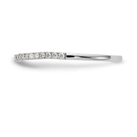14k White Gold Diamond Wedding Band