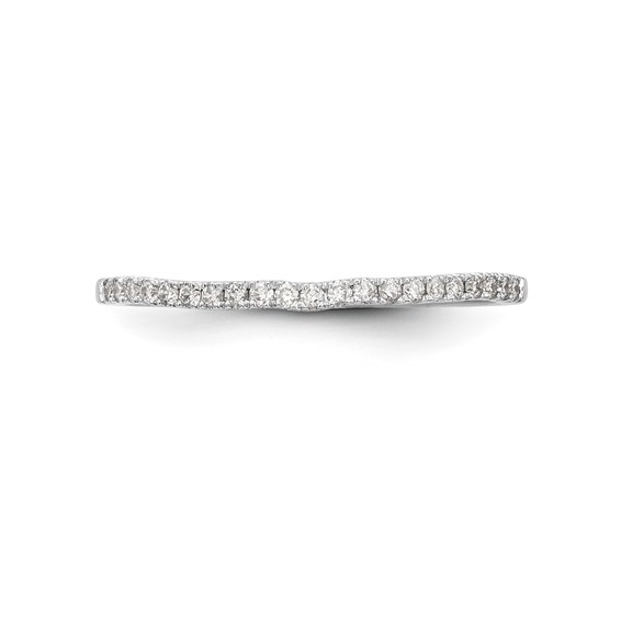 14k White Gold Diamond Wedding Band