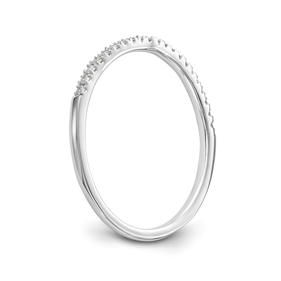 14k White Gold Diamond Wedding Band