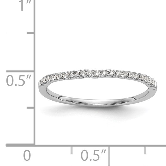 14k White Gold Diamond Wedding Band