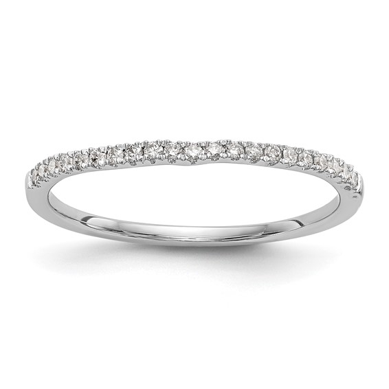 14k White Gold Diamond Wedding Band