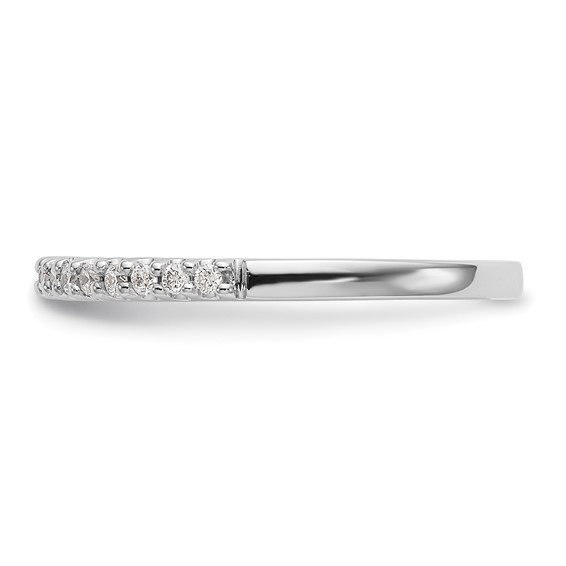 14k White Gold 1/5 carat Diamond Complete Wedding Band