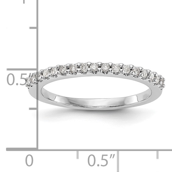 14k White Gold 1/5 carat Diamond Complete Wedding Band