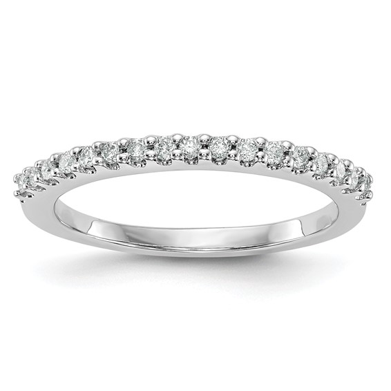 14k White Gold 1/5 carat Diamond Complete Wedding Band
