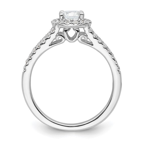Diamond Halo Semi-Mount Engagement Rings
