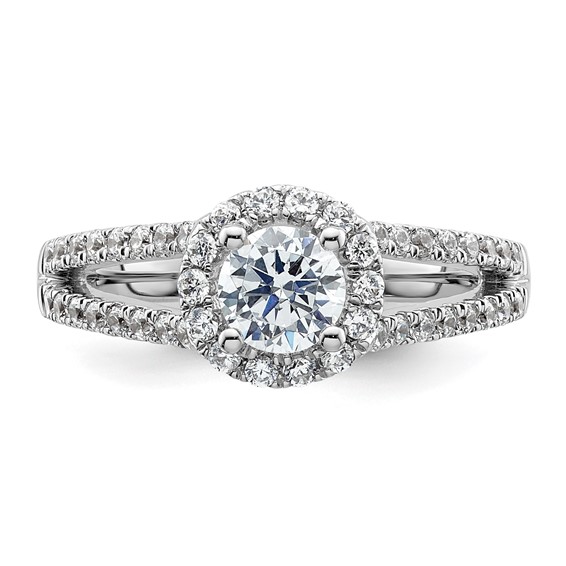 Diamond Halo Semi-Mount Engagement Rings