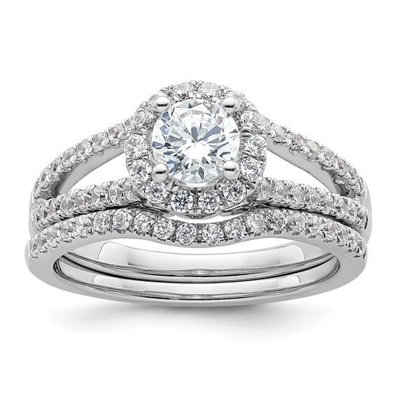 Diamond Halo Semi-Mount Engagement Rings