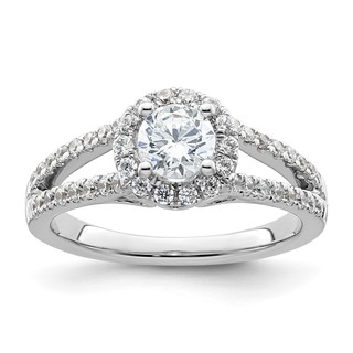 Diamond Halo Semi-Mount Engagement Rings