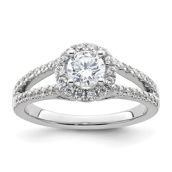 Diamond Halo Semi-Mount Engagement Rings