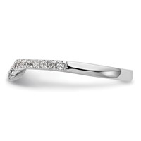 14K White Gold 0.25 Carat Lab Grown Diamond VS SI+ G+ Complete Wedding Band view 4