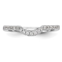 14K White Gold 0.25 Carat Lab Grown Diamond VS SI+ G+ Complete Wedding Band view 5
