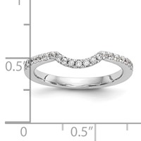 14K White Gold 0.25 Carat Lab Grown Diamond VS SI+ G+ Complete Wedding Band view 3
