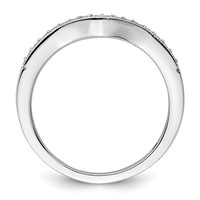 14K White Gold 0.17 Carat Lab Grown Diamond VS SI+ G+ Complete Wedding Band view 2