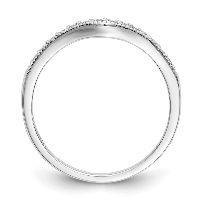 14k White Gold 1/6 carat Lab Grown Diamond VS/SI+ G+ Complete Wedding Band