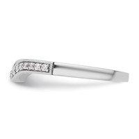 14K White Gold 0.17 Carat Lab Grown Diamond VS SI+ G+ Complete Wedding Band view 4