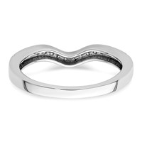 14K White Gold 0.17 Carat Lab Grown Diamond VS SI+ G+ Complete Wedding Band view 3