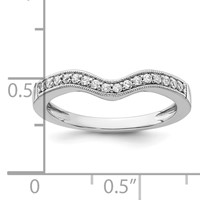 14K White Gold 0.17 Carat Lab Grown Diamond VS SI+ G+ Complete Wedding Band view 5