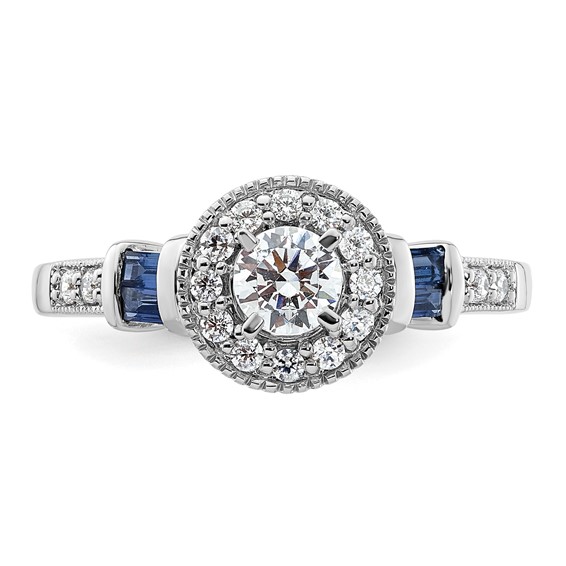 Diamond Halo Semi-Mount & Complete Engagement Rings