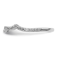 14K White Gold 0.33 Carat Lab Grown Diamond VS SI+ G+ Complete Wedding Band view 3