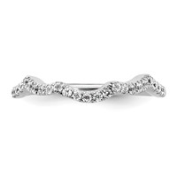 14K White Gold 0.33 Carat Lab Grown Diamond VS SI+ G+ Complete Wedding Band view 4