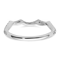 14K White Gold 0.33 Carat Lab Grown Diamond VS SI+ G+ Complete Wedding Band view 5