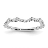 14K White Gold 0.33 Carat Lab Grown Diamond VS SI+ G+ Complete Wedding Band view 1