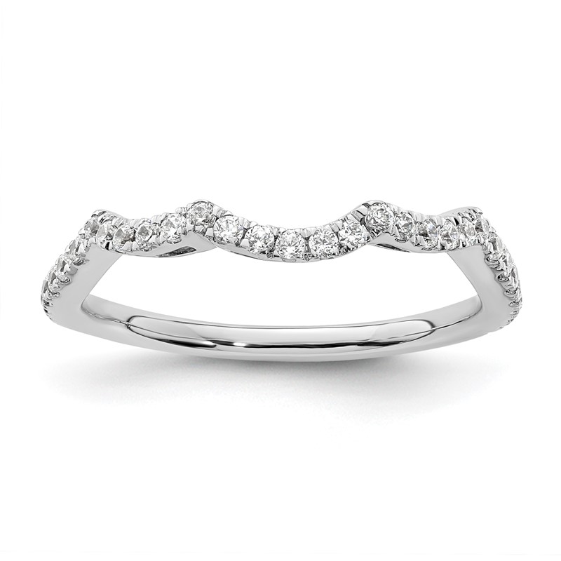14k White Gold 1/3 carat Lab Grown Diamond VS/SI+ G+ Complete Wedding Band