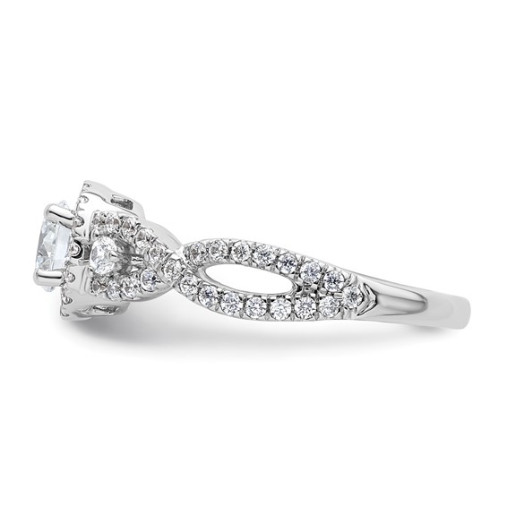 Diamond Halo Semi-Mount Engagement Rings