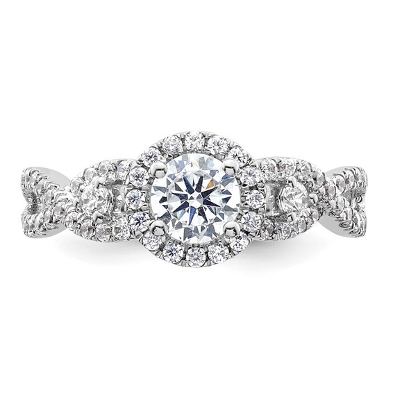 Diamond Halo Semi-Mount Engagement Rings