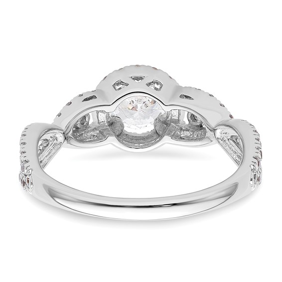 Diamond Halo Semi-Mount Engagement Rings