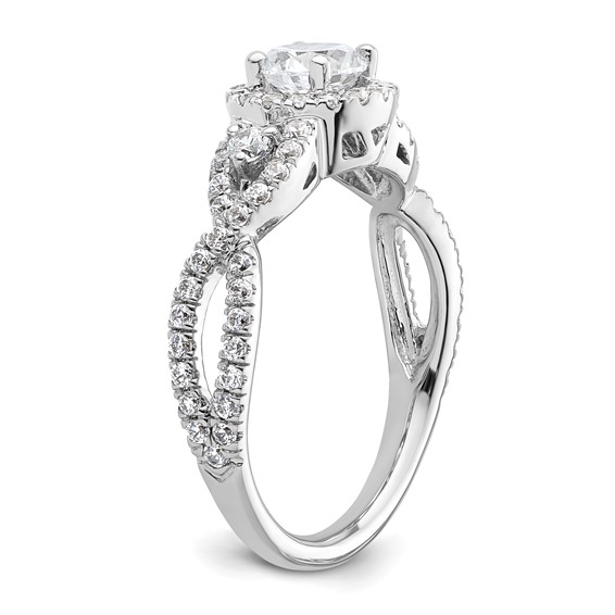 Diamond Halo Semi-Mount Engagement Rings