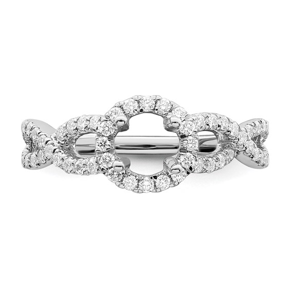 Diamond Halo Semi-Mount Engagement Rings