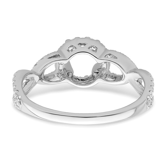 Diamond Halo Semi-Mount Engagement Rings