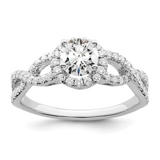 Diamond Halo Semi-Mount Engagement Rings