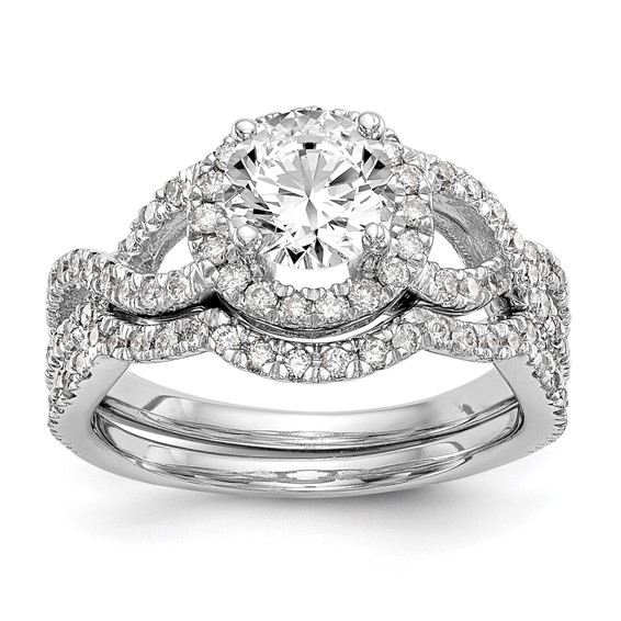 Diamond Halo Semi-Mount Engagement Rings
