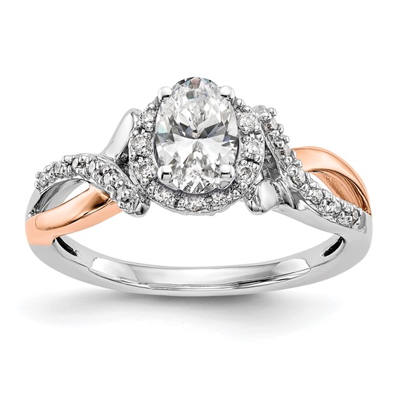 Diamond Peg Set Halo Semi-mount Engagement Rings