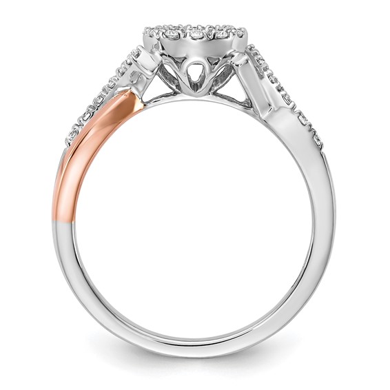 Diamond Peg Set Halo Semi-mount Engagement Rings
