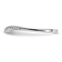 14K White Gold 0.10 Carat Lab Grown Diamond VS SI+ G+ Complete Wedding Band view 4