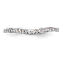 14K White Gold 0.10 Carat Lab Grown Diamond VS SI+ G+ Complete Wedding Band view 5