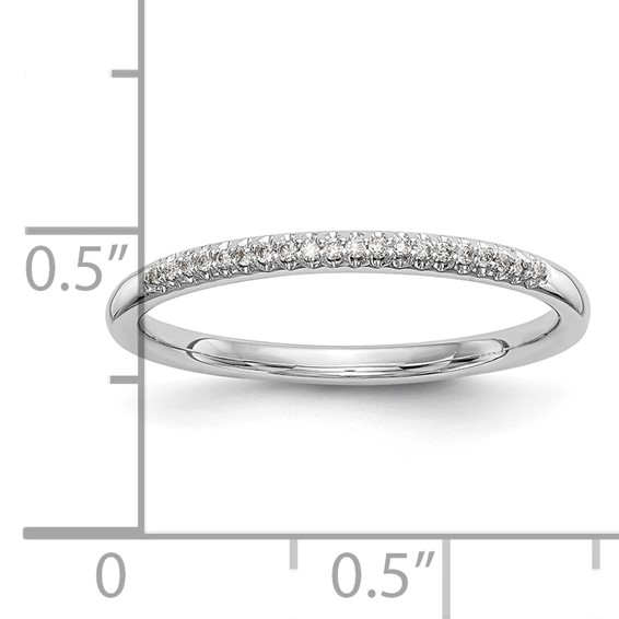 14K White Gold 1/20 carat Complete Diamond Wedding Band