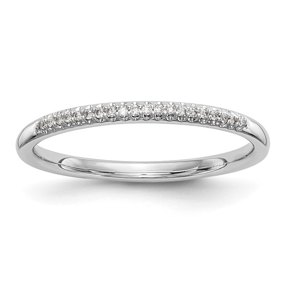14K White Gold 1/20 carat Complete Diamond Wedding Band