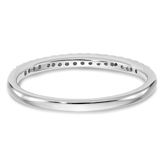 14K White Gold 1/8 carat Complete Diamond Wedding Band
